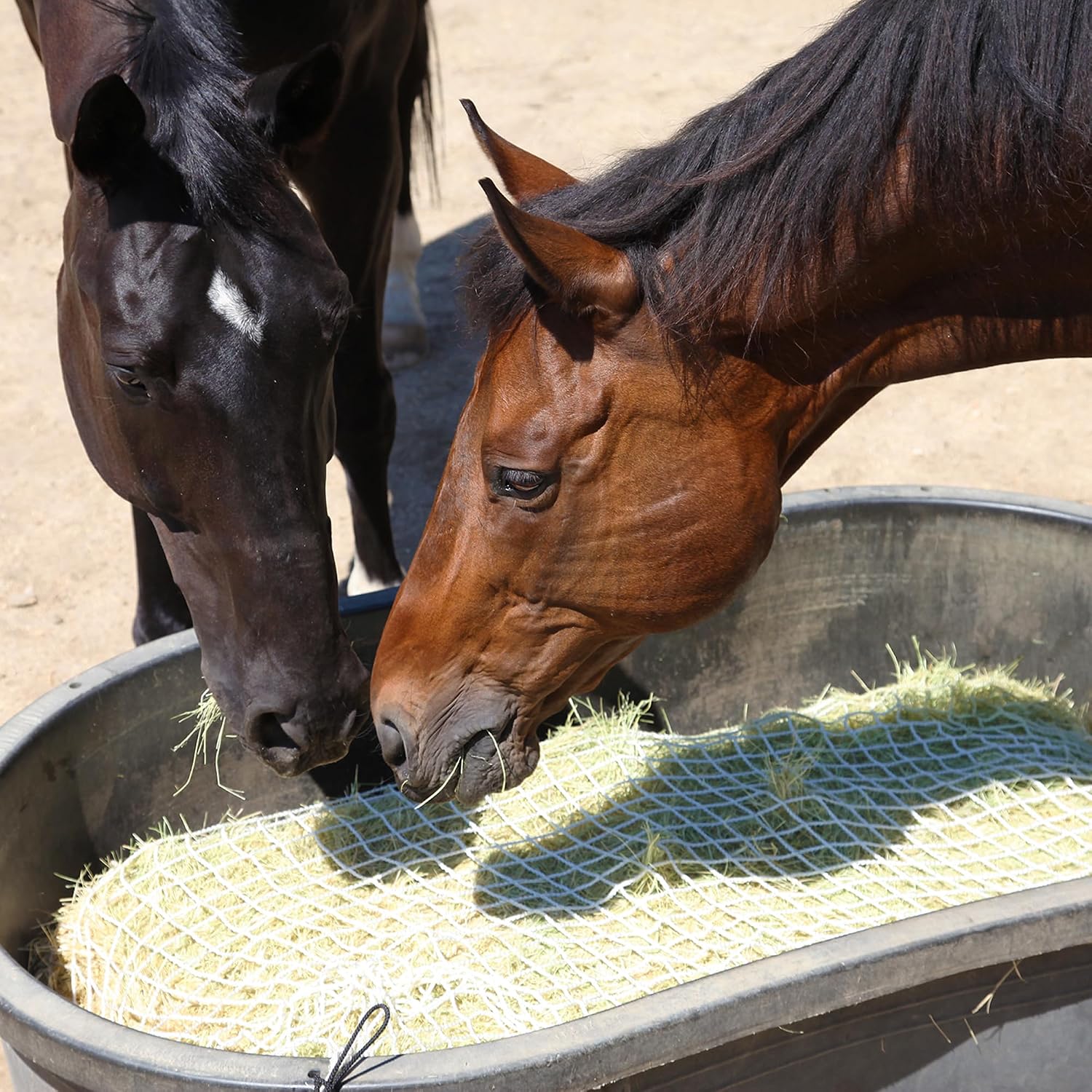 Full Bale Slow Feed Hay Net, Holds 110 lb, 1 in Mesh