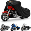 600D Heavy-Duty Waterproof Motorcycle Cover for Outdoor Storage - All-Season Weather Protection with Air Vents