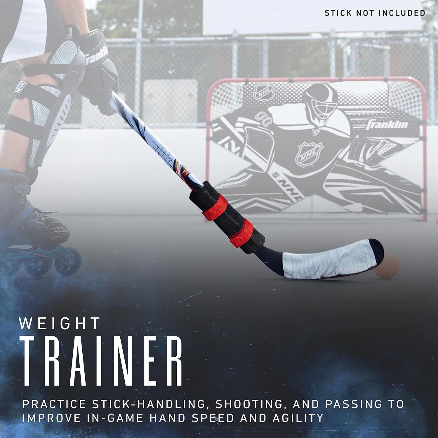 Franklin Sports Ice Hockey Stick Weight Trainer - 3.5-14 oz | Improves Hand Speed + Agility, Non-Slip Gel Grip