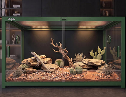 68 Gallon Reptile Tank, Reptile Enclosure Front Sliding Door | Stackable ventilation reptile terrariums Tank