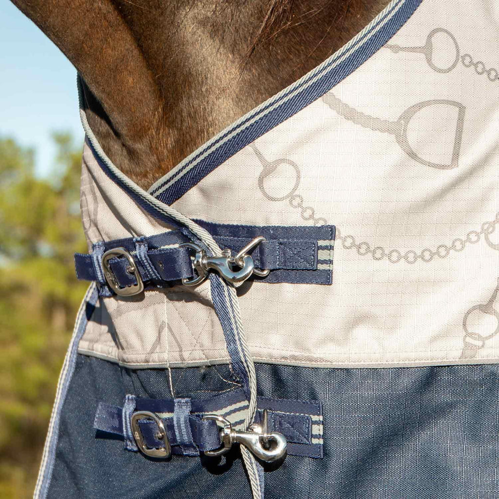 Poplar Head 1200 Denier Turnout Sheet for Horses, 0g Polyfill, 72"- Waterproof Lightweight Horse Blanket, Adjustable