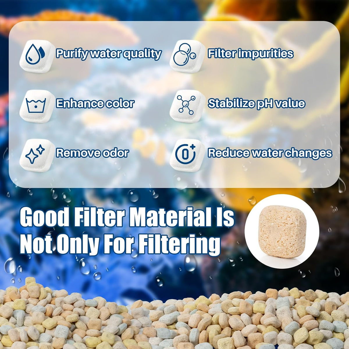 10oz Aquarium Bio Filter Media - Macaron Ceramic Media Blocks