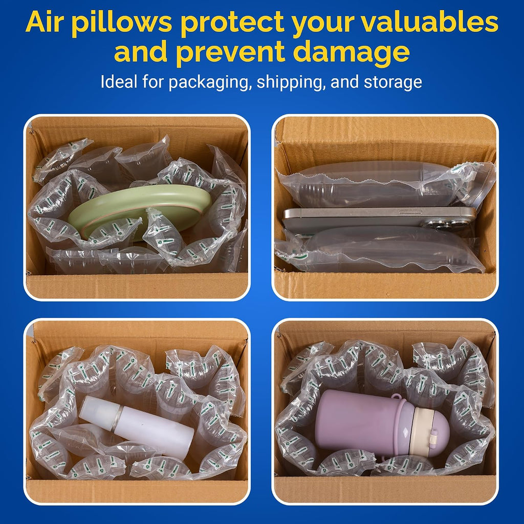 4x8 Inflatable Air Pillows for Shipping, Pump Included, 400 Count
