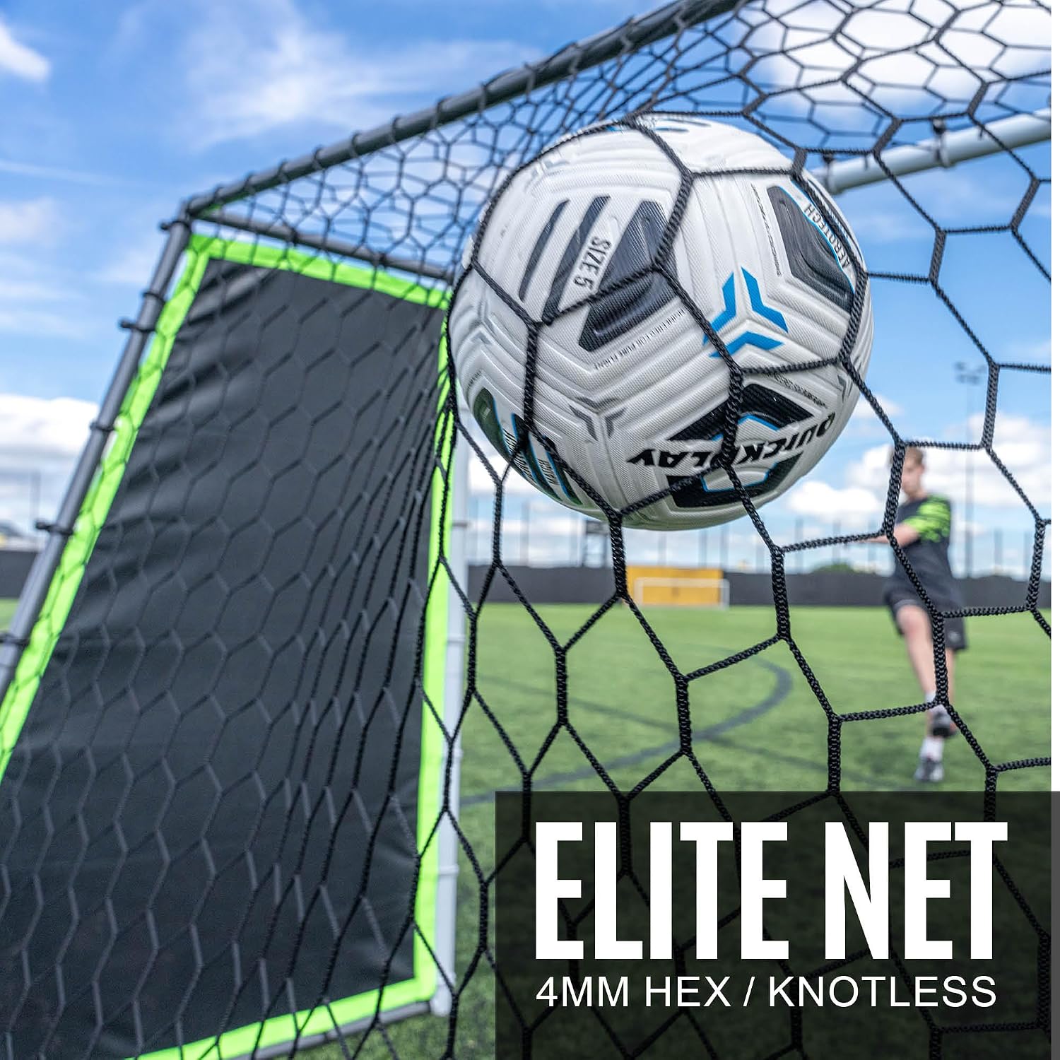 GS Trainer 3-in-1 Soccer Goal and Rebounder for Solo Training | 3 in 1 goal, rebounder & passing wall, Galvanized