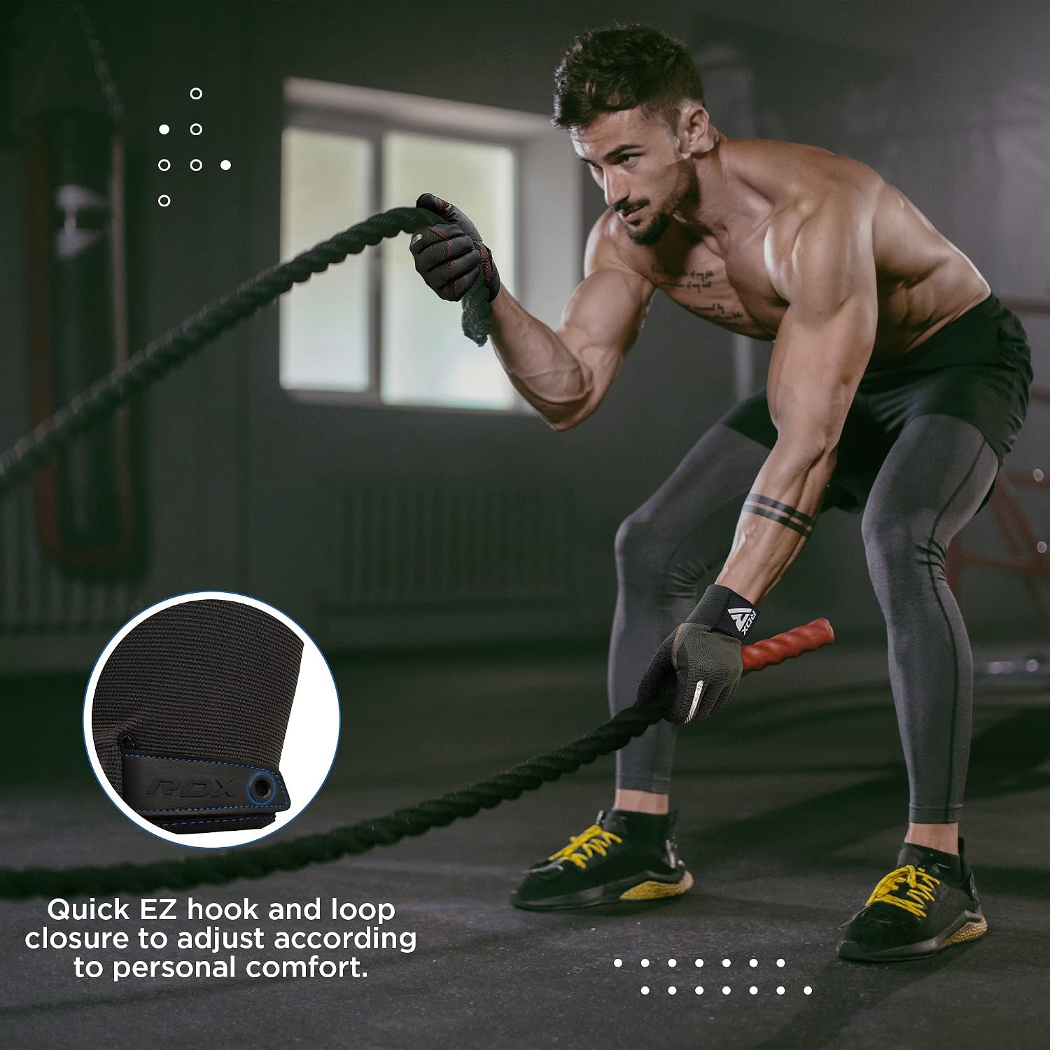 Weight Lifting Gloves with Wrist Support -Touch Screen Full Finger Gym Workout, Breathable Anti Slip Padded Grip, Men