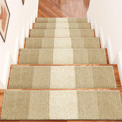 Stair Treads 15PCS, 8" x 30" Indoor Stair Runners for Wooden Steps