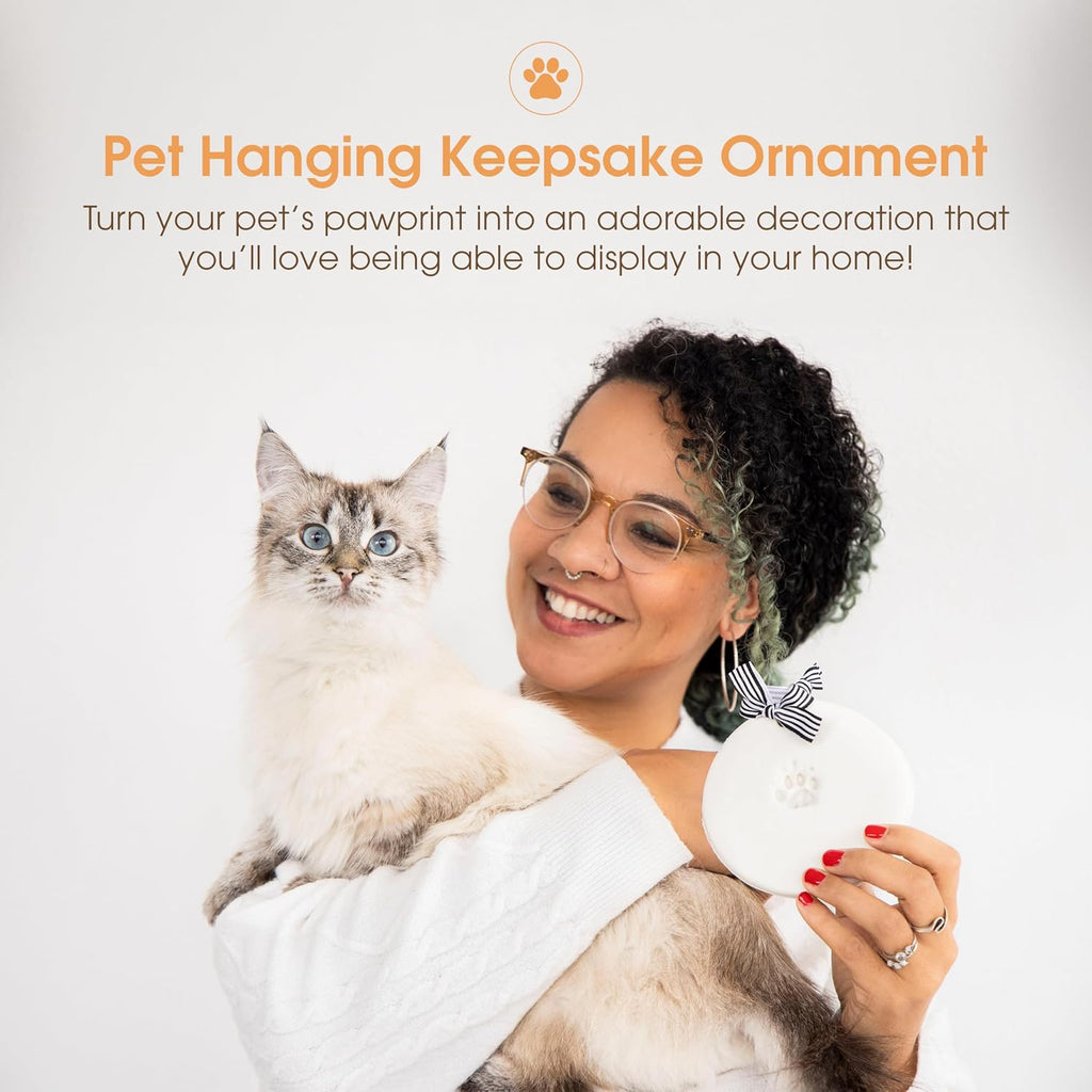 Pet Paw Print Keepsake Ornament Kit, No-Bake Clay Kit