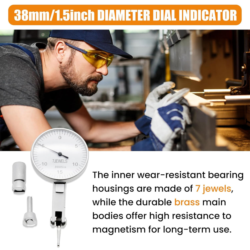Dial Indicator 0.0005 Brass Test Indicator for Engineer Measurement