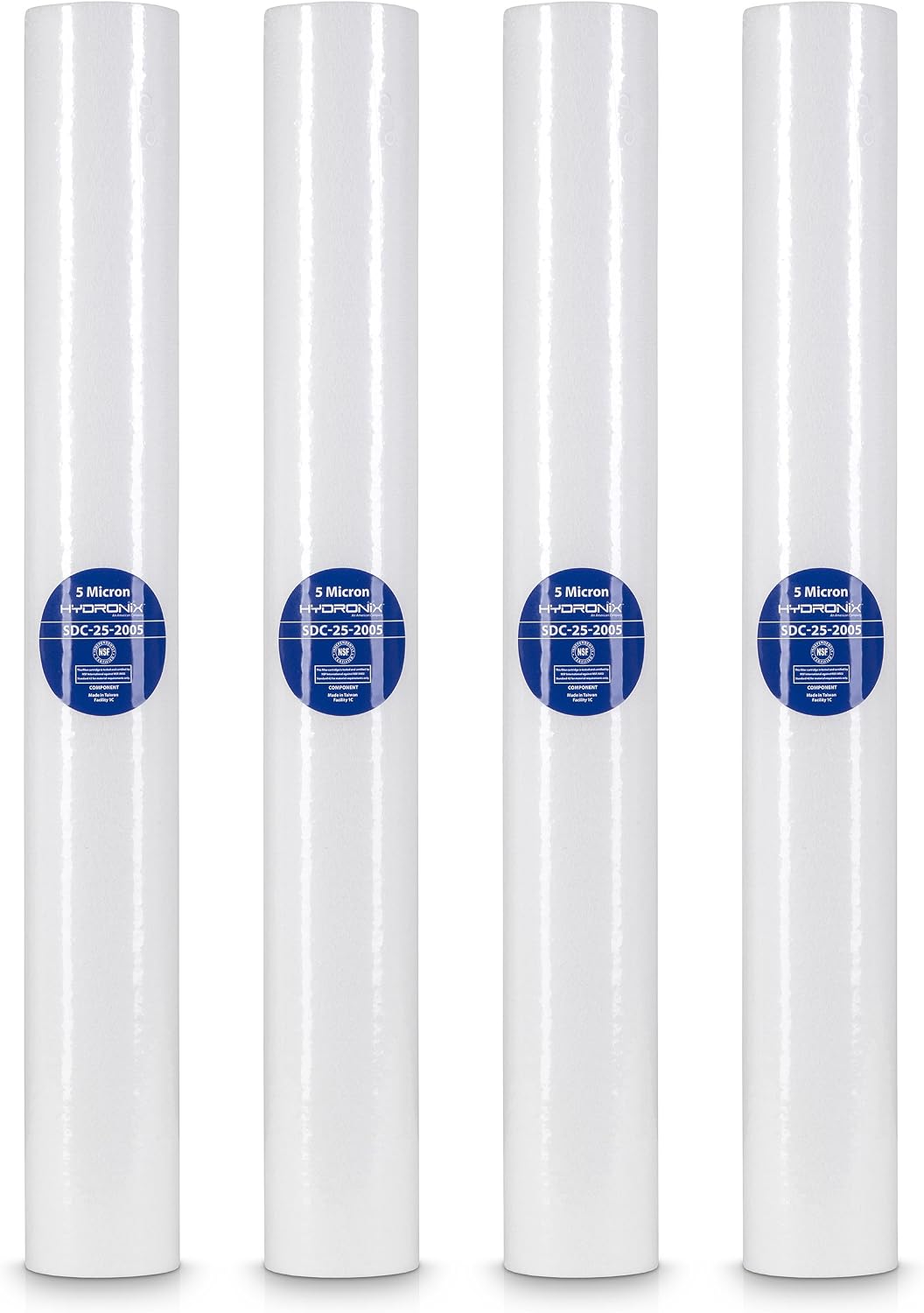 SDC-25-2005 Whole House, RO Systems or Commercial Use Sediment Water Filter Cartridge 2.5" x 20" - 5 micron (PACK OF 4)