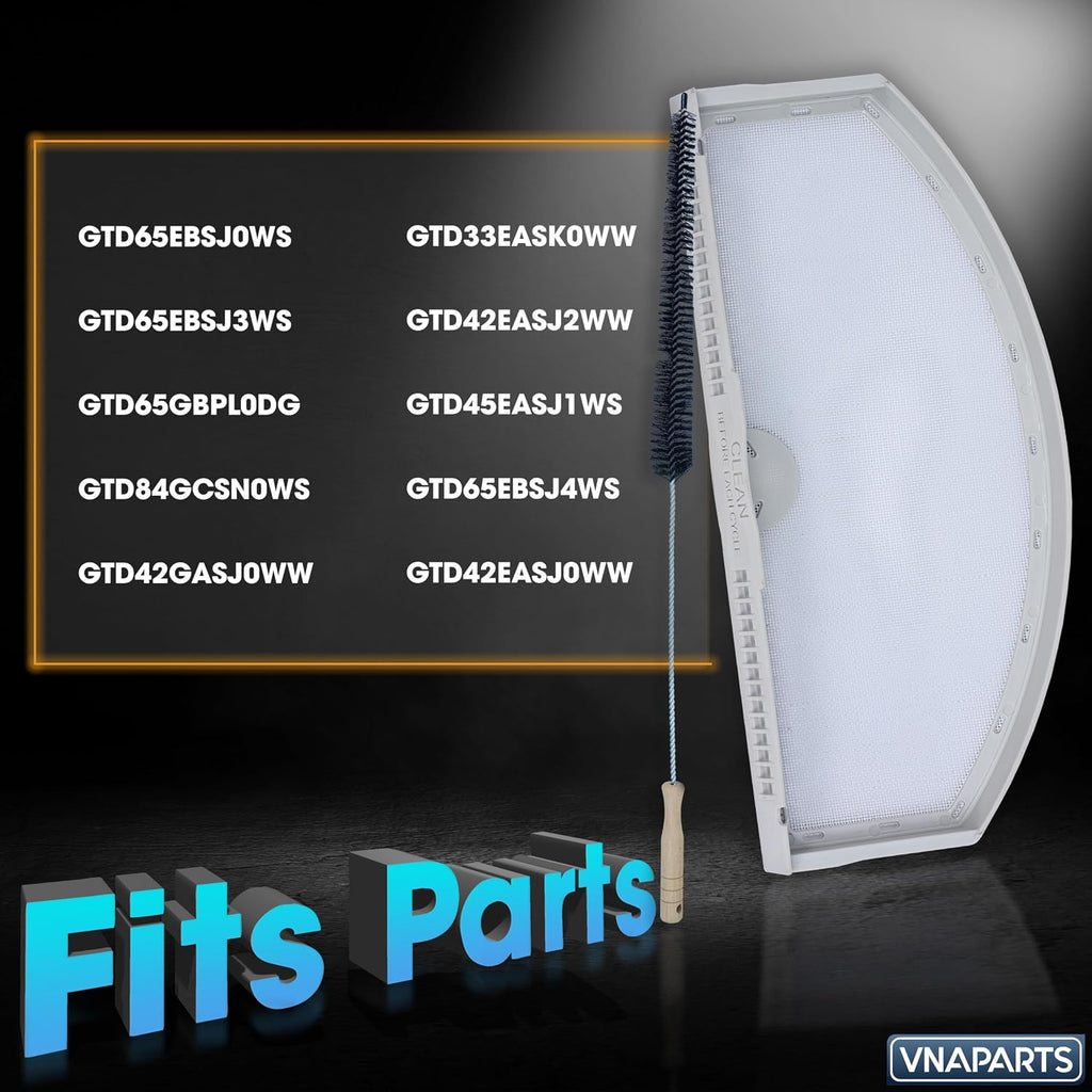 Dryer Lint Filter for GE GTD65EBSJ0WS GTD65GBPL0DG GTD65EBSJ3WS with Brush