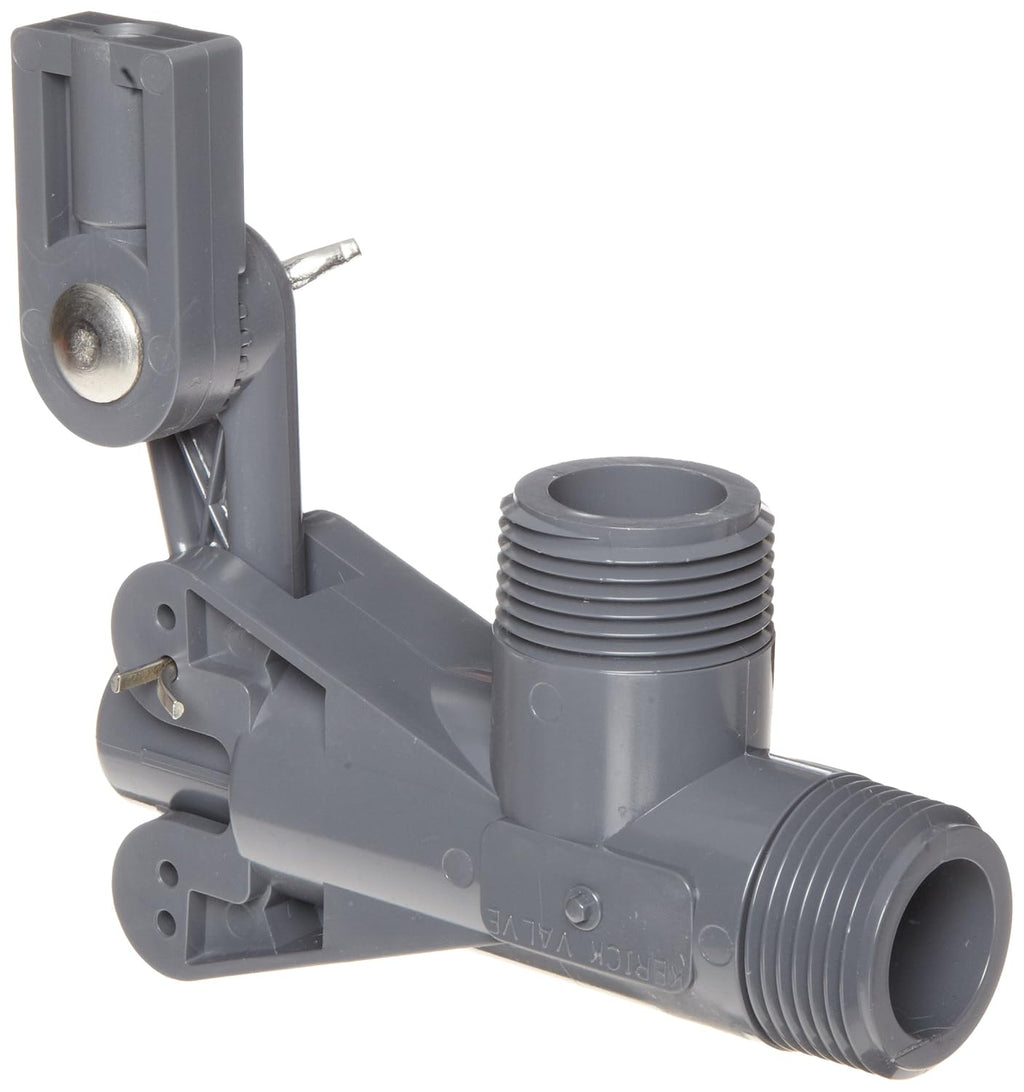 Kerick Valve PS100SS PVC Float Valve, Standard Mount, 60 gpm at 60 psi, 1" NPT Male
