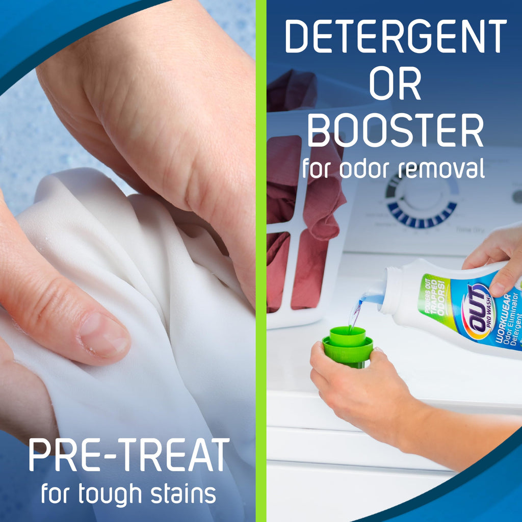 ProWash Workwear Odor & Stain Remover, Laundry Detergent, 22 oz, 2-Pack