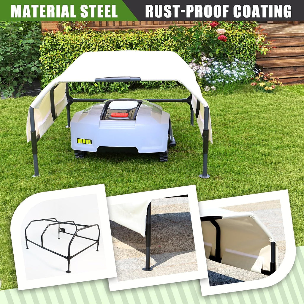 Robot Mower Garage, Rainproof UV-Proof Shelter for All Mowers（Large Size） | Thickened 600D Oxford fabric | Rust-proof