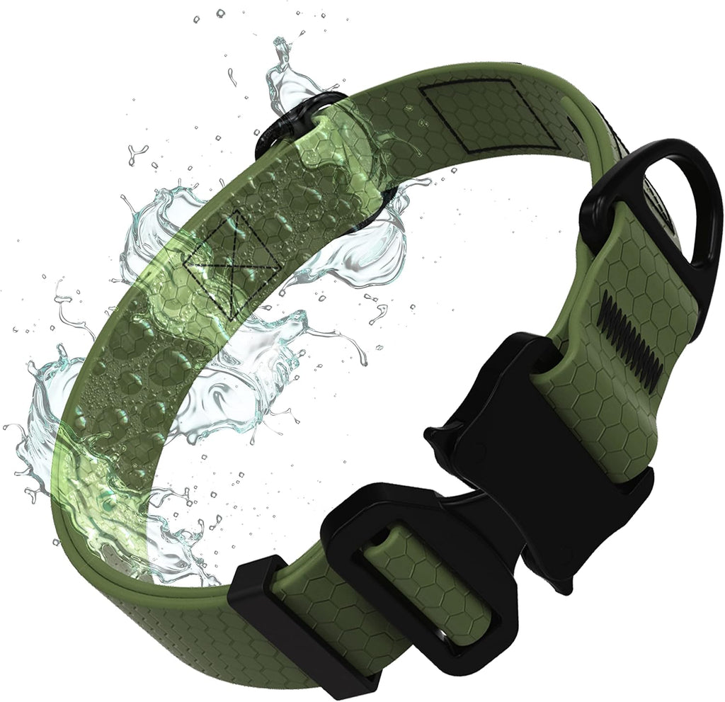 Waterproof Action Collar for Dogs | Heavy Duty Water Proof Dog Collar | Tear Proof & Odor Free | Rust-Proof Metal