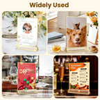 5X7 Acrylic Sign Holder Double-Sided Gold Frames,6 PCS