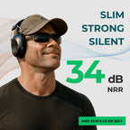 34dB NRR Ear Protection, Noise Reduction Ear Muffs - Black