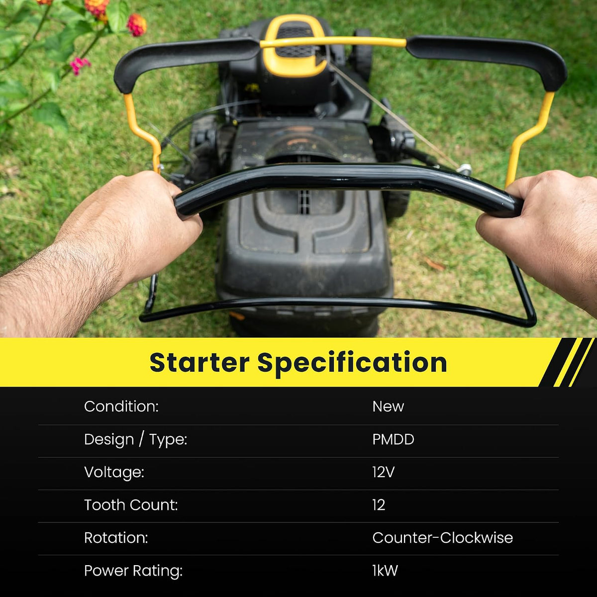 Starter Motor for Toro Timecutter Zero Turn Mowers, Solid Metal Gear, OE# 127-9209 136-7880 133-1564 133-9828