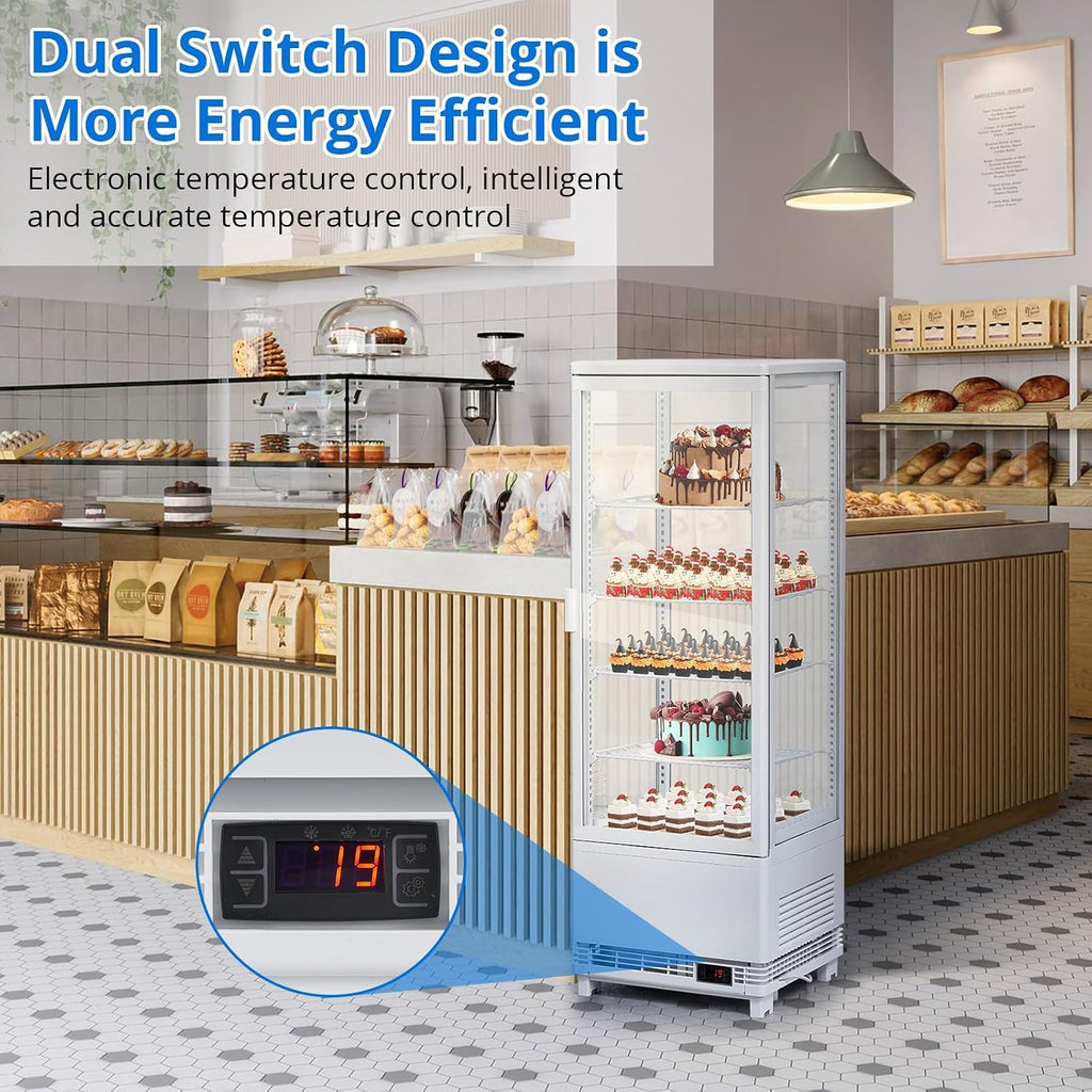 118L Countertop Display Refrigerator, Glass Door Cooler
