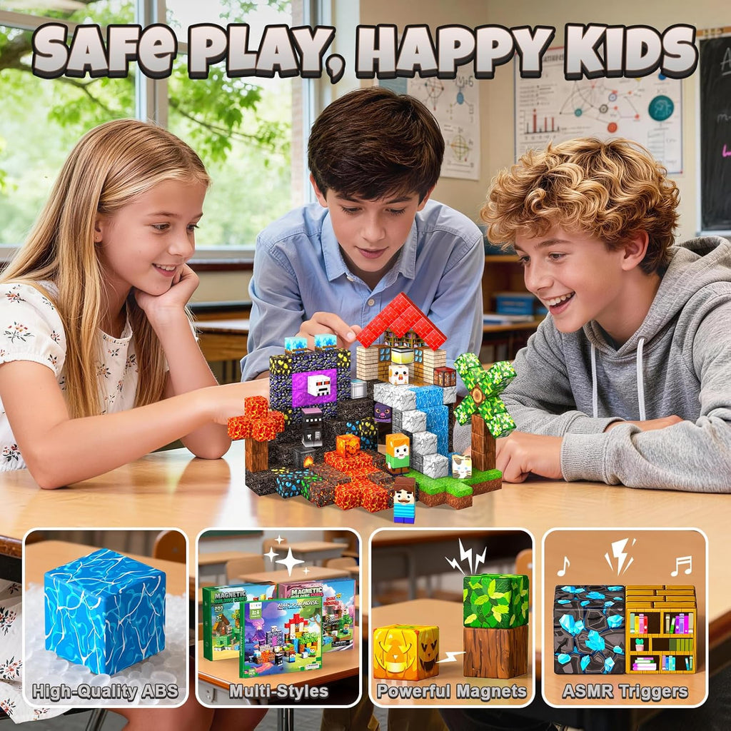 Magnetic Blocks for Kids, 100PCS 0.8inch Magnetic Building Blocks, Magnetic Cubes for STEM Constructions Magnetic