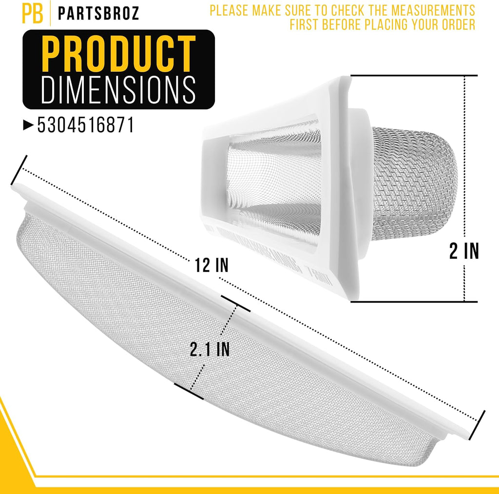 Dryer Lint Filter Case Screen for Frigidaire FFLG4033QW0