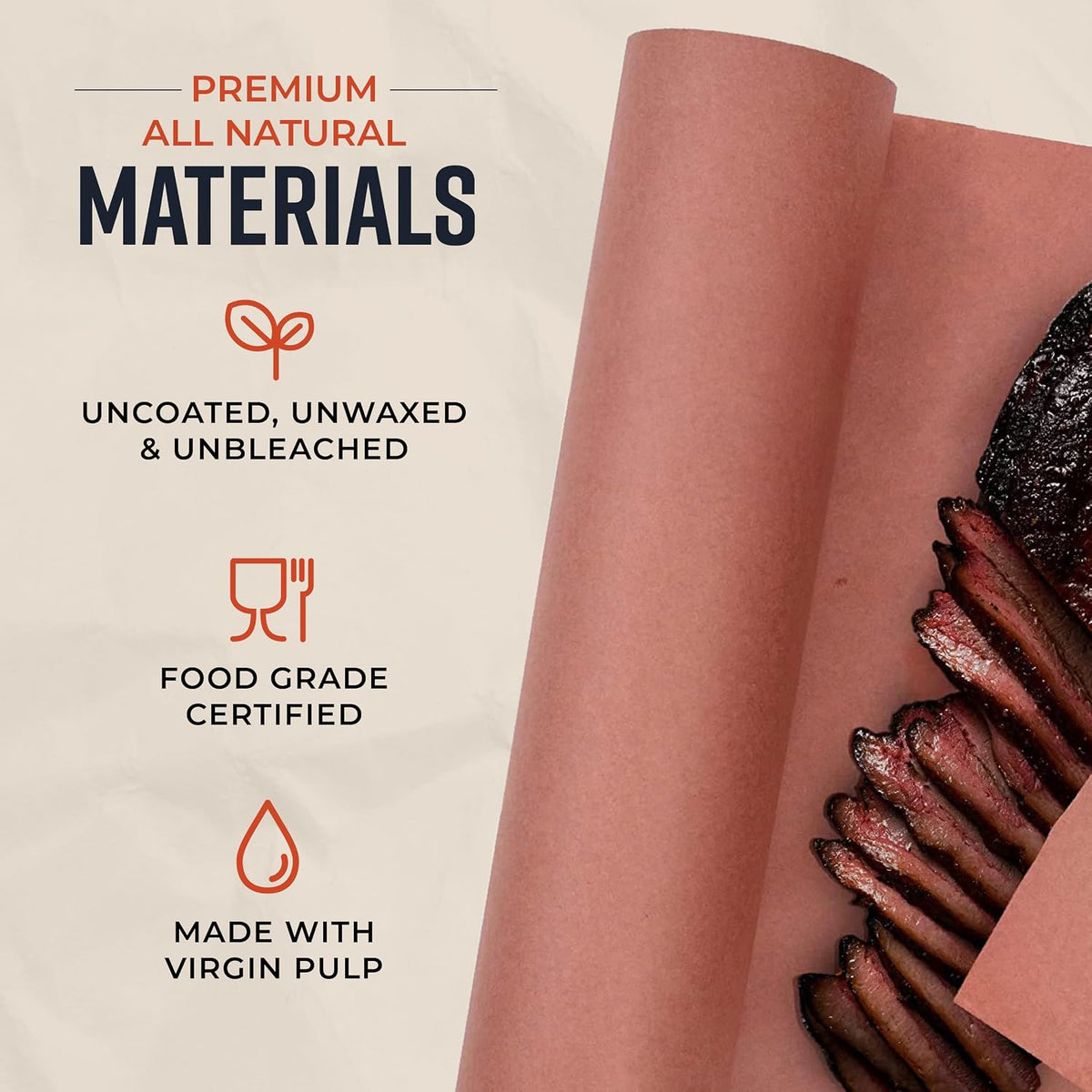 Pink Butcher Paper Roll for Smoker, 18" x 100', Made in USA
