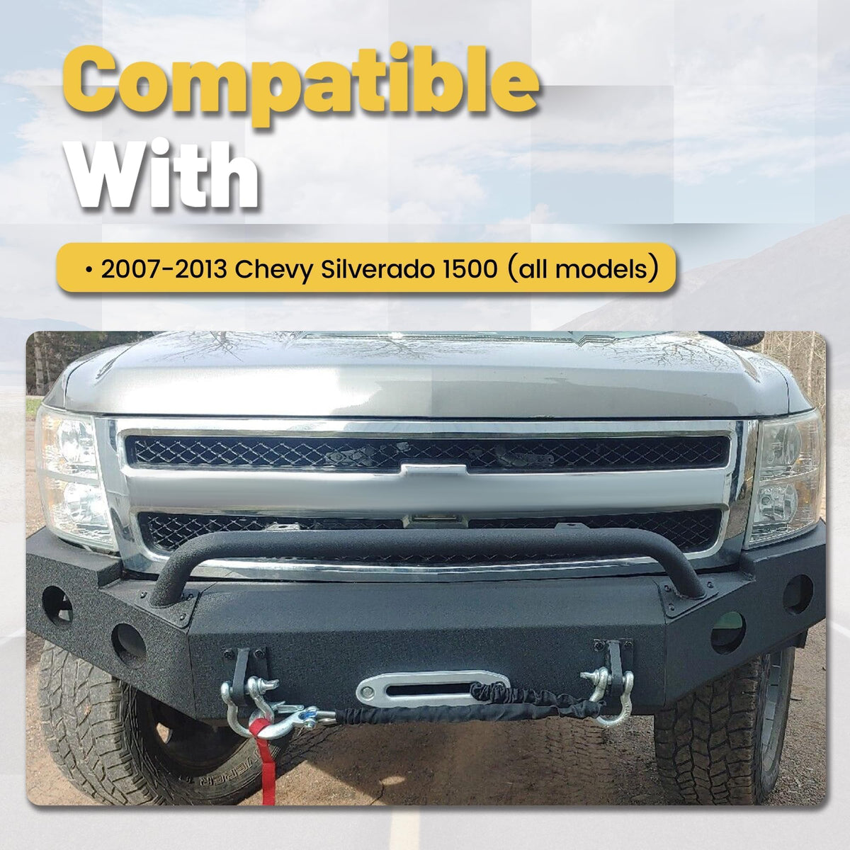 ECOTRIC Bumper Compatible with 2007-2013 Silverado