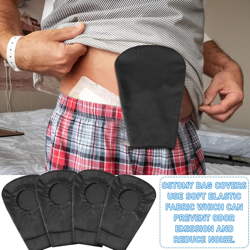 4 Pcs Ostomy Bag Cover Washable Pouch Liner,2.8 Inch Diameter
