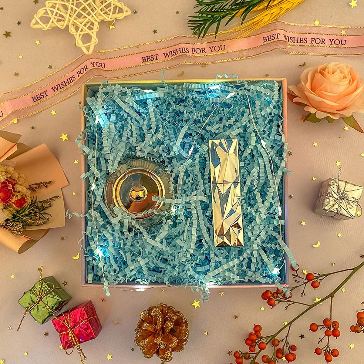 Crinkle Cut Paper Shred Filler Gift Cushion Streamer Blue