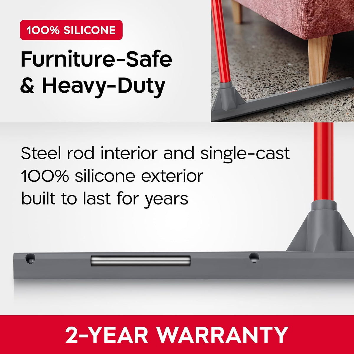 Tyroler Floor Squeegee Heavy Duty 24" | Floor Squeegee for Concrete Floors | | Heavy Duty Squeegee for Floor | 55" 4
