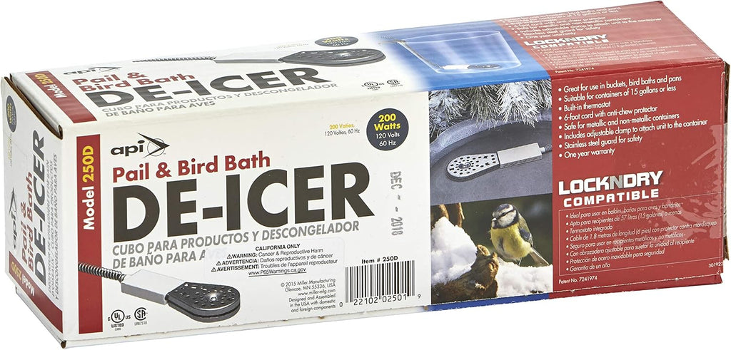 250D 200-Watt Pail and Birdbath De-icer with Guard and 6-Foot Cord