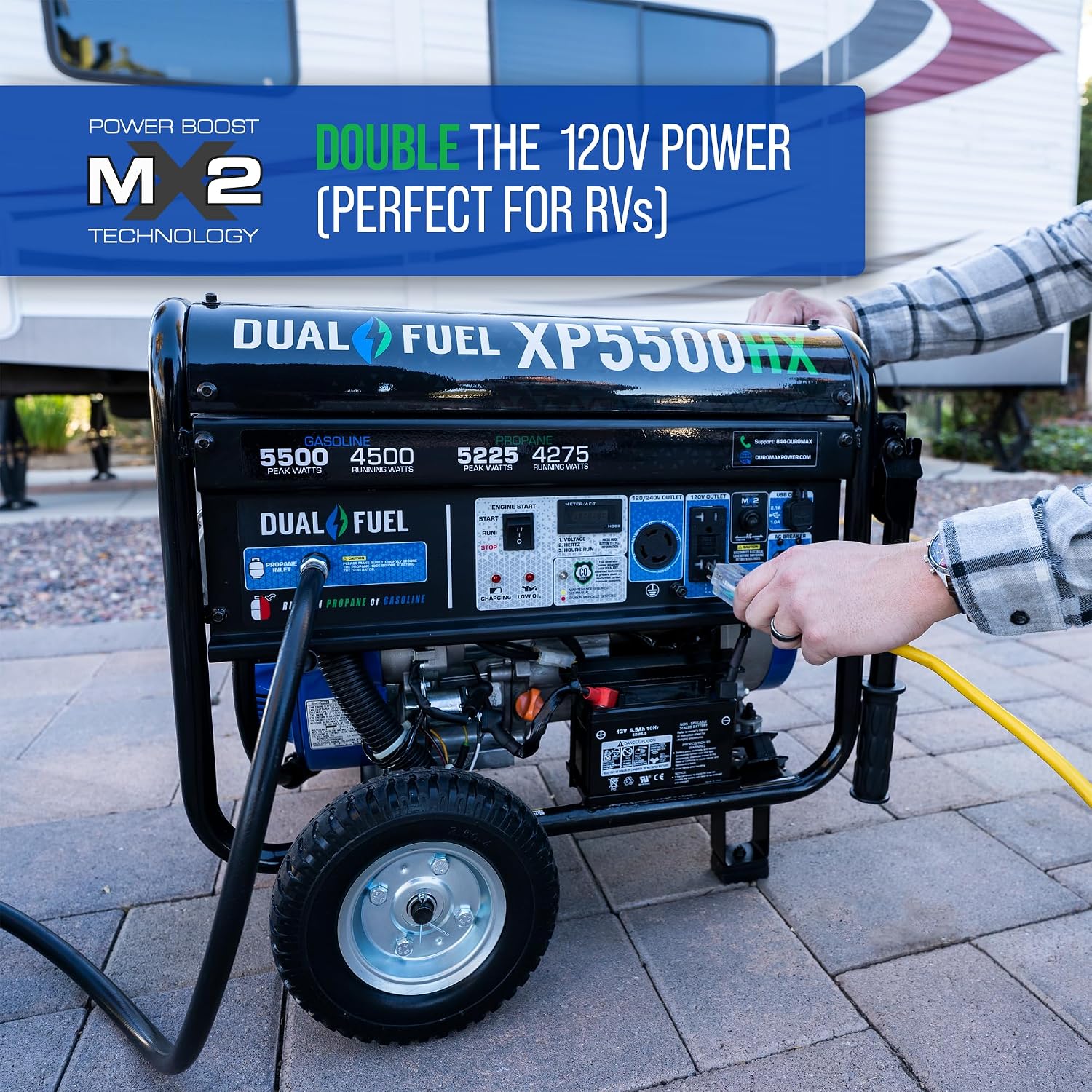 XP5500HX 5,500-Watt Dual Fuel Portable Generator - Gas & Propane, Electric Start, RV & Emergency Ready