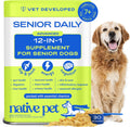 Senior Daily Dog Vitamins & Supplements – 12-in-1 Dog Multivitamin Powder for Senior Dogs – Supports Mobility