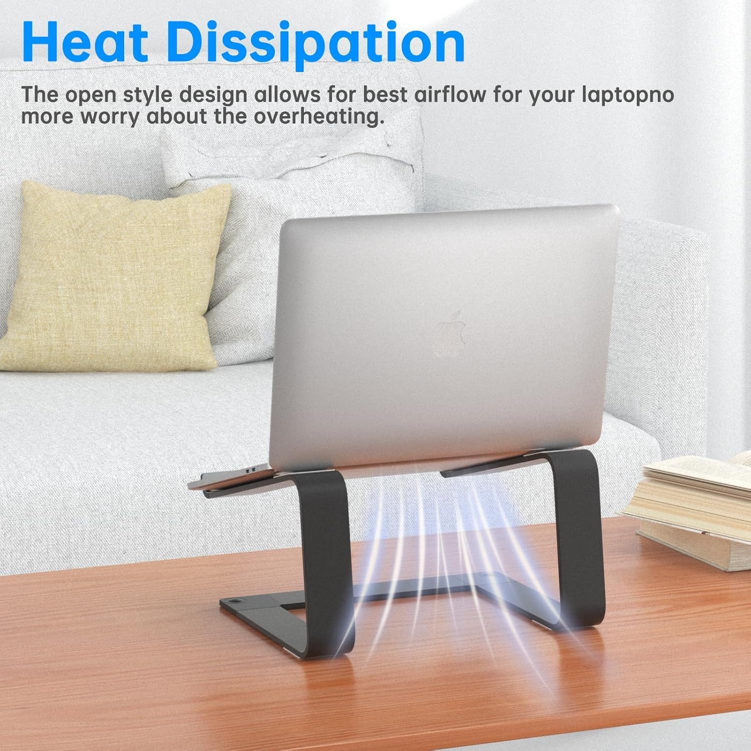 Laptop Stand for Desk Portable Computer Riser Metal Notebook Holder Printer Stand Office Desk Accessories Compatible
