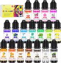 Epoxy Resin Pigment - 18 Colors Epoxy UV Resin Dye Liquid Transparent for UV Glue Coloring, DIY Jewelry Making