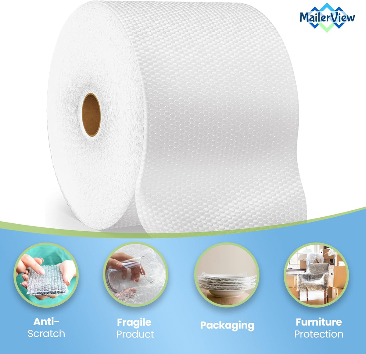 Heavy Duty Small Bubble Wrap Roll for Moving & Packing, 12 in x 175 ft