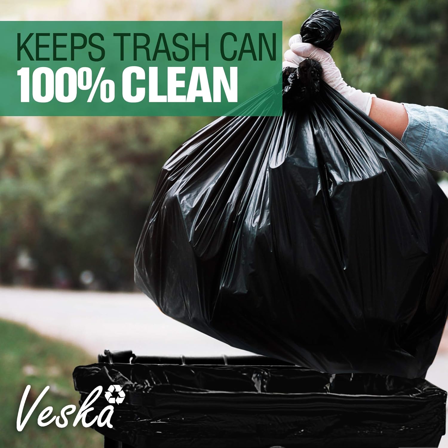 95-96 Gallon Trash Bags Heavy Duty (Huge 50 Bags W/Ties) 95-96 Gallon Trash Bags Large Black Heavy Duty Can Liners