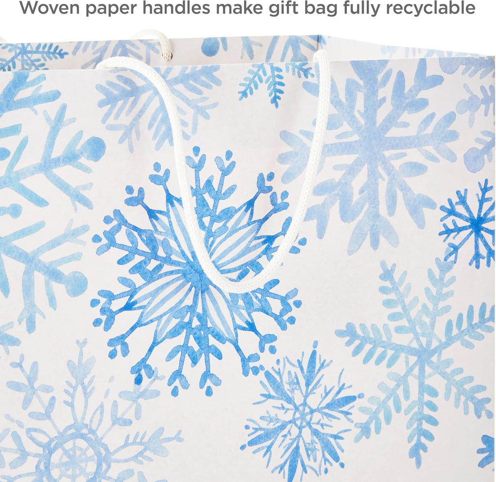 Christmas Gift Bags, Assorted 8-Pack (Wreath, Trees, Snowflakes)