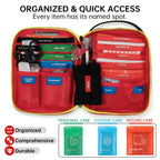 Small Compact First Aid Kit, Organized Pouch with Zip-Closure