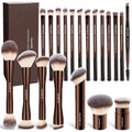 20 Pcs Makeup Brushes with Gift Box, Double-End Multi-functional Makeup Brushes for Blending Liquid Powder Concealer