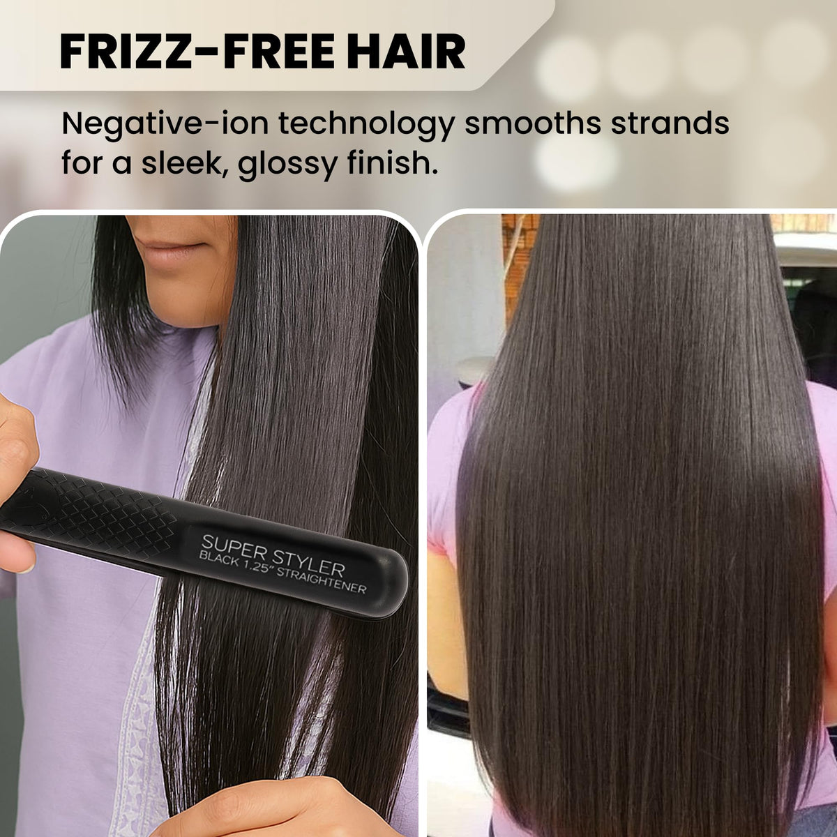 Superstyler Onyx Ceramic Flat Iron - Travel Friendly - 1.25 inch
