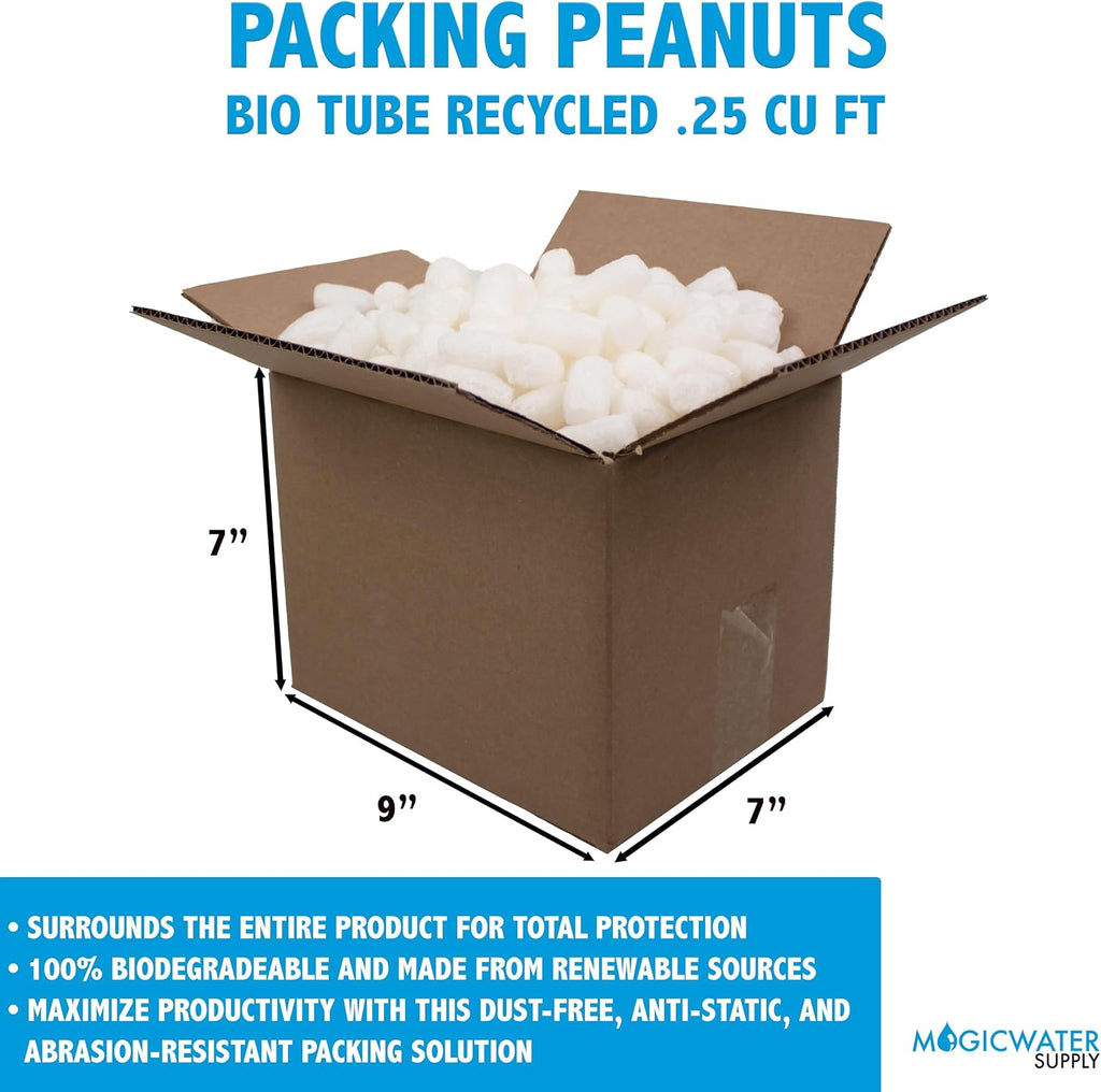 Packing Peanuts for Shipping - Bio Tube - 0.25 Cu Ft