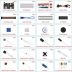 Electronics Component Fun Kit w/Power Supply Module, Jumper Wire, 830 tie-Points Breadboard, Precision