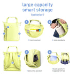 Fleuri All-Day Diaper Bag Backpack, Easy-Clean, Honeydew