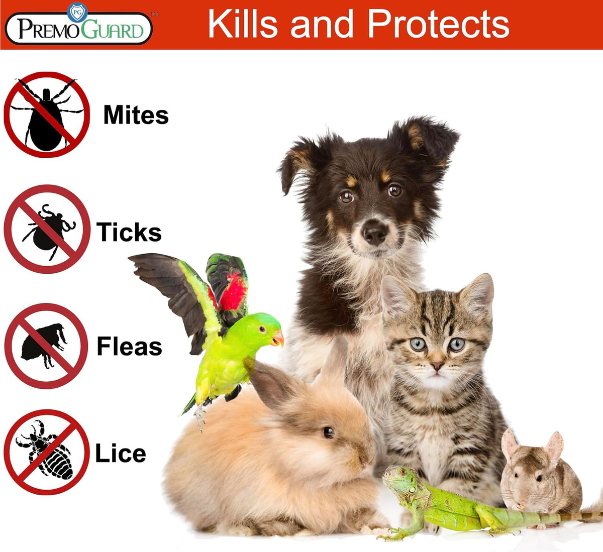Pet Protector Spray, Kills Mites, Fleas, and Ticks - 16 oz