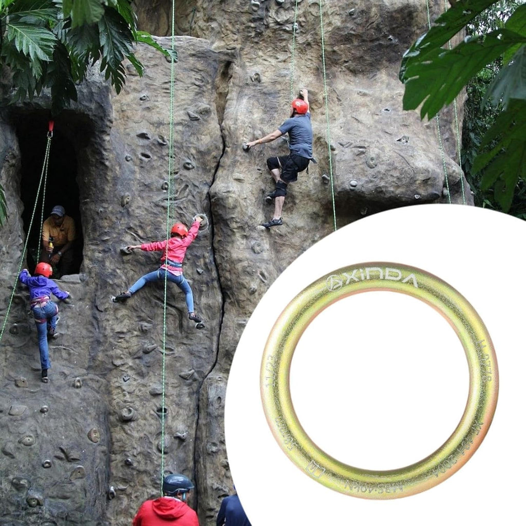 40kN Rappel Ring - Alloy Steel Rope Connector for Climbing, Aerial Work, & Outdoor Sports (3.07x0.39 inch)