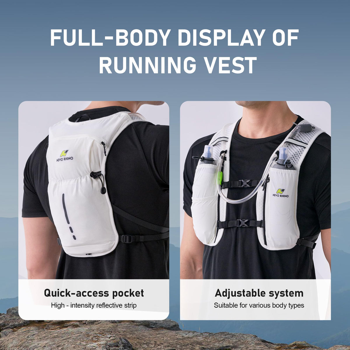 Running Vest with 1.5L Water Bladder, Hydration Vest Pack