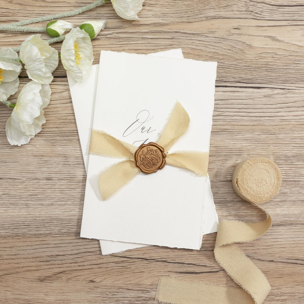 Nude Frayed Cotton Ribbon, 1 Inch, 15 Yards