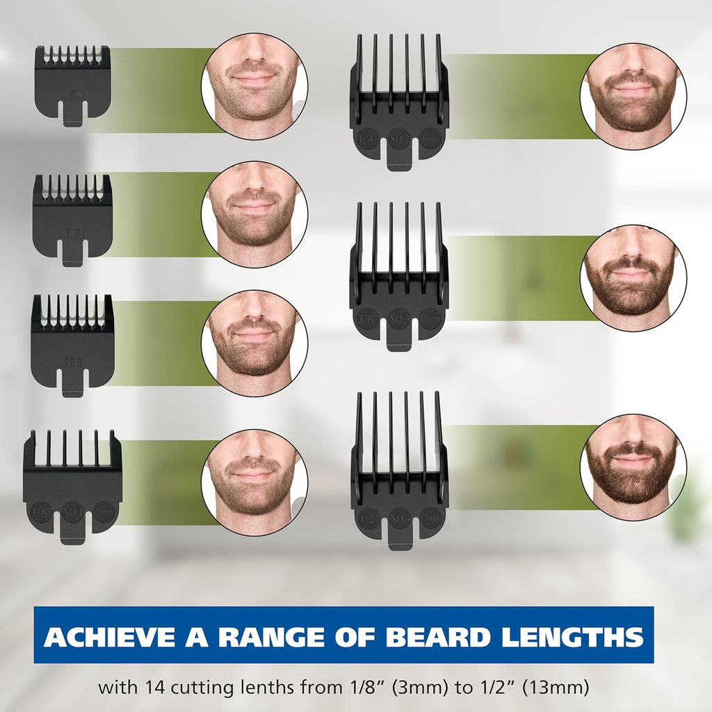 Groomsman Rechargeable Beard Trimmer kit for Mustaches, Nose Hair, and Light Detailing and Grooming with Bonus