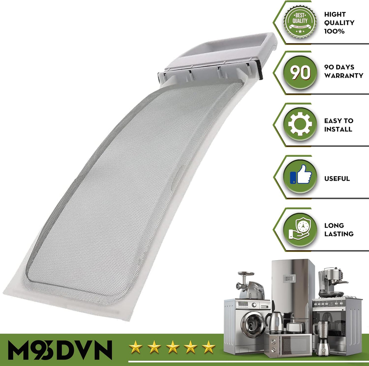 Lint Screen Replacement For Whirlpool WED6200SW0 WED6200SW1 WED6600VU0 WGD6200SW0 WGD6200SW1 WED6400SB0 WED6400SB1 WED6400SG0 WED6400SG1 WED6400SW0 WED6400SW1 WED6600VW0 WED6600WL0 Dryer