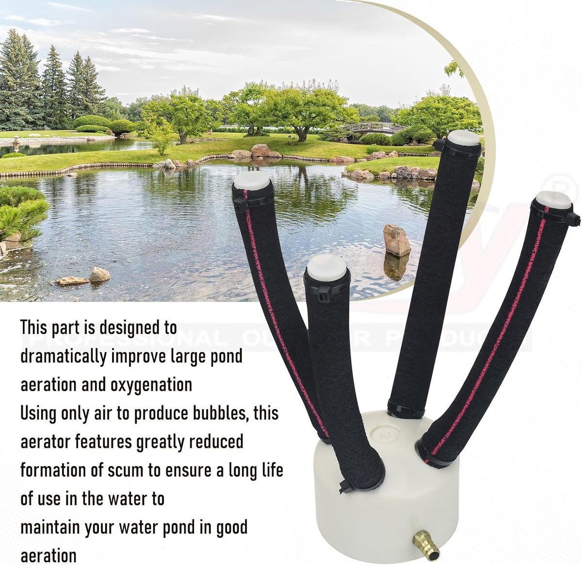 Large Pond Diffuser for Bubbling- Sinking Pond Aquatic Aerators & Deicer